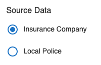 Example of radio button labels to the right of the radio button